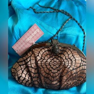 NWT Olga Berg spider clutch/chain strap